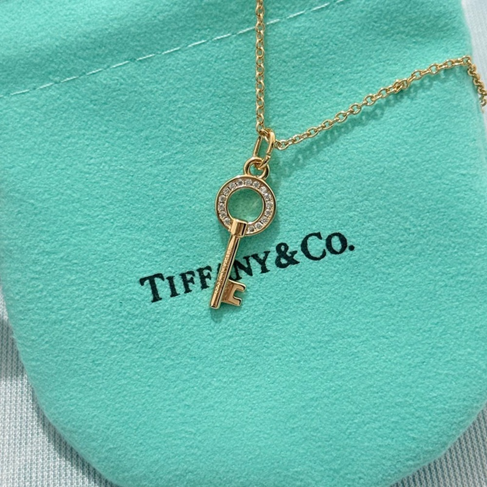 Tiffany & Co. 18k Gold Key Necklace